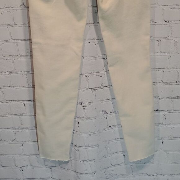 Free People high rise raw hem ivory jeans NWT size 24 - Picture 8 of 10